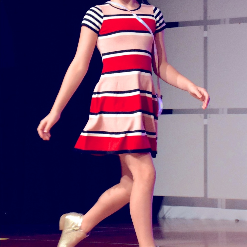Sequin Hearts Girl sweater dress